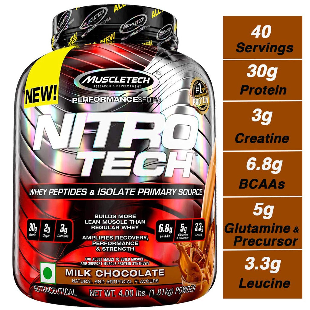 Muscletech Nitrotech Whey Protein Powder (1LB/2LBS)