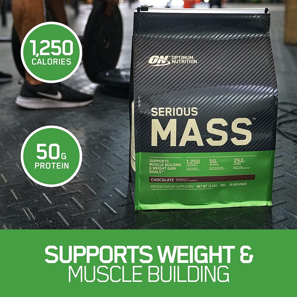 OPTIMUM NUTRITION SERIOUS MASS 12LBS plus FREEBIES