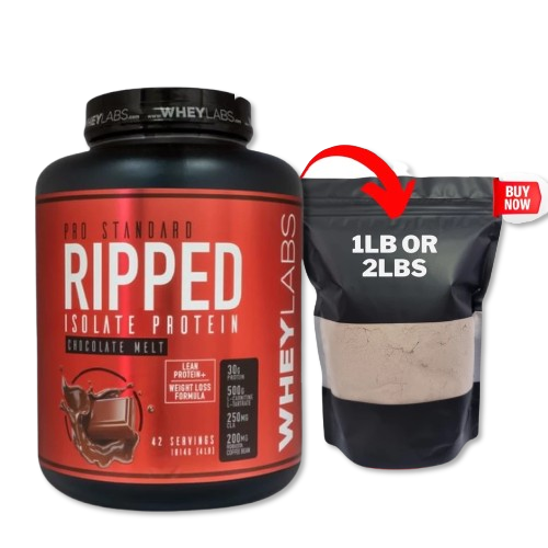 WHEYLABS PRO STANDARD RIPPED ISOLATE PROTEIN 1LB or 2LBS with or without SHAKER - WheyLabs + FREEBIE