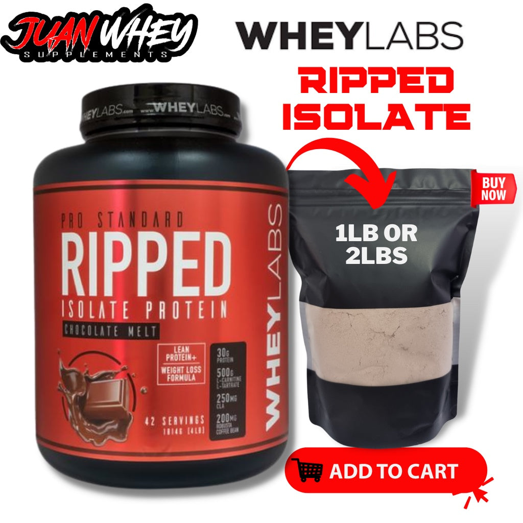WHEYLABS PRO STANDARD RIPPED ISOLATE PROTEIN 1LB or 2LBS with or without SHAKER - WheyLabs + FREEBIE