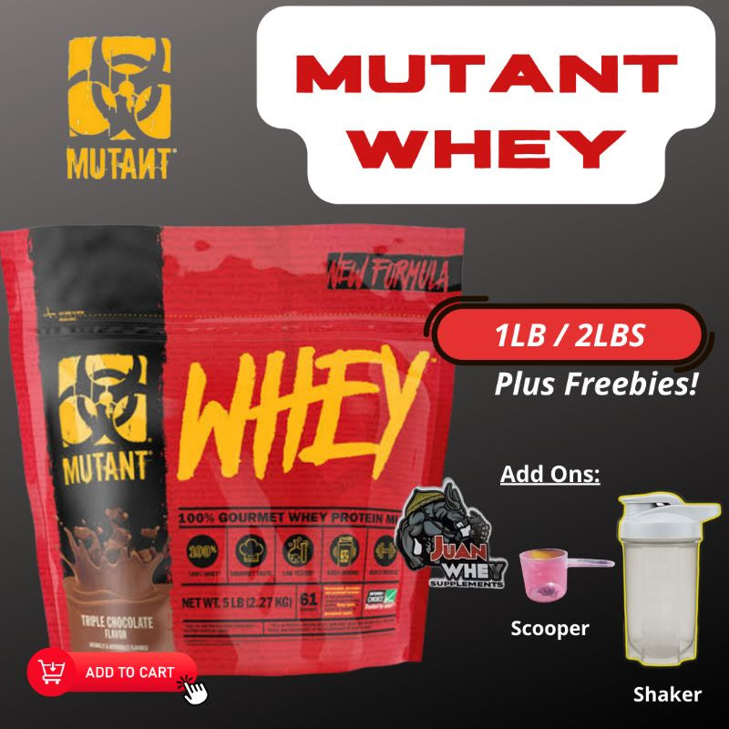 MUTANT WHEY PROTEIN 1LB/2LBS W/FREEBIES