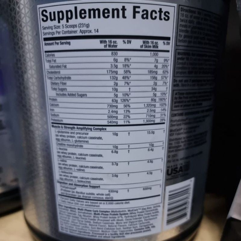 MUSCLETECH MASS TECH ELITE 6LBS