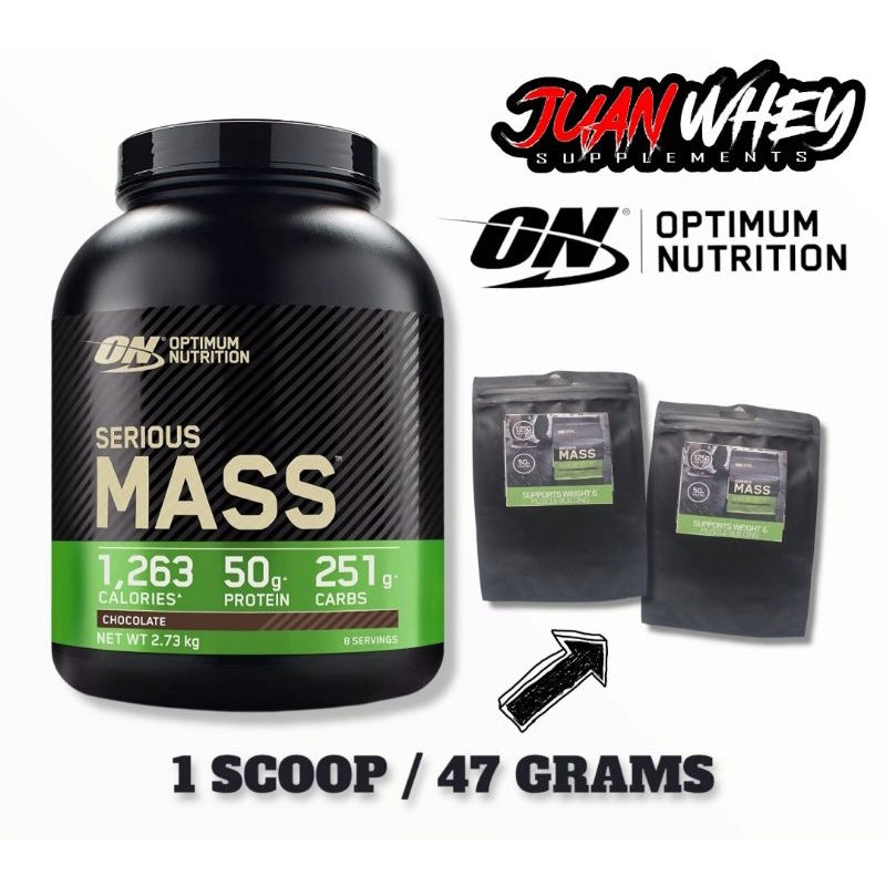 OPTIMUM NUTRITION SERIOUS MASS - MASS GAINER WHEY PROTEIN WEIGHT GAINER | 1 SCOOP 47g
