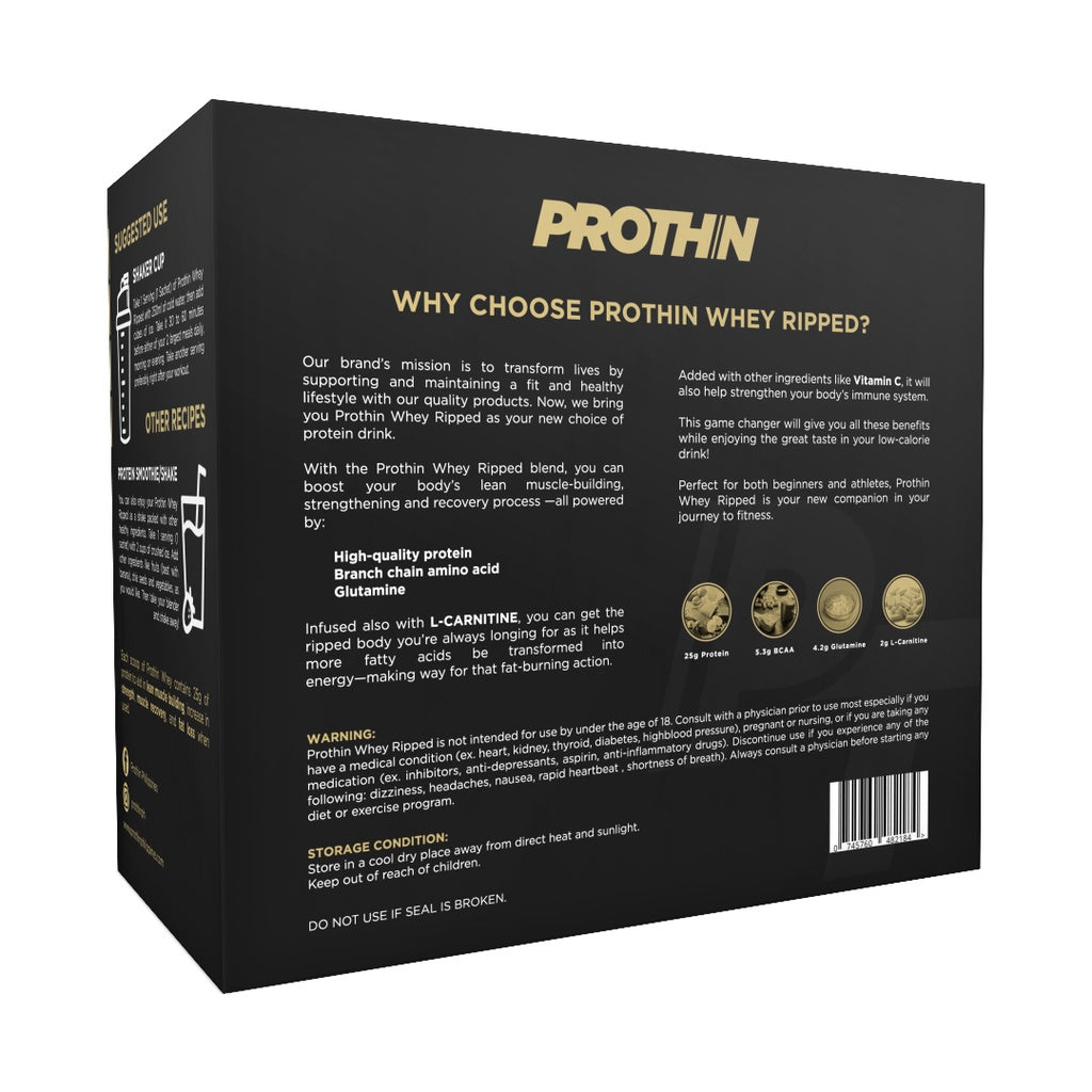 PROTHIN WHEY RIPPED - 30 SACHETS | 20 SACHETS | 10 SACHETS