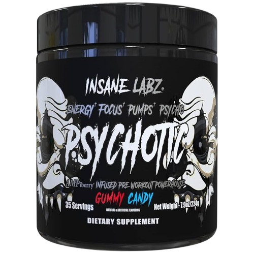 Insane Labz Psychotic Infused Pre-Workout Powerhouse (Black) 35servings