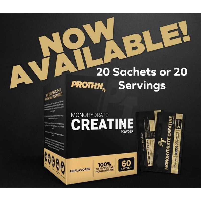 PROTHIN CREATINE MONOHYDRATE 60 SERVINGS WITH FREEBIES!