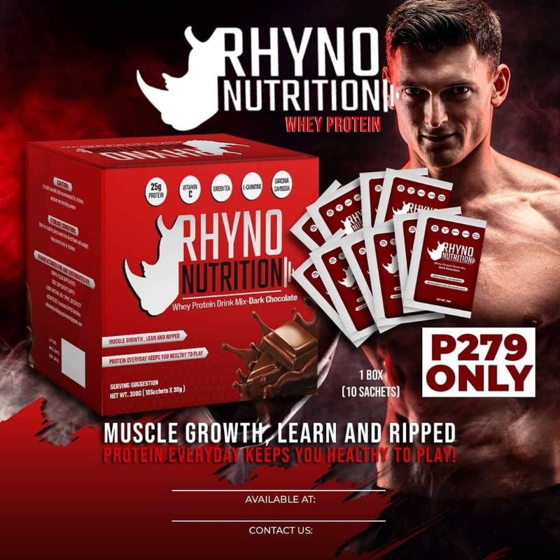 RHYNO NUTRITION WHEY PROTEIN DRINK | with or without SHAKER