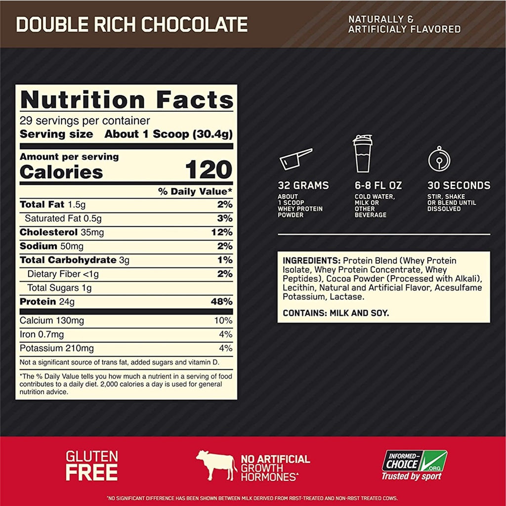 OPTIMUM NUTRITION GOLD STANDARD 100% WHEY | 2LBS OR 5LBS PROTEIN POWDER