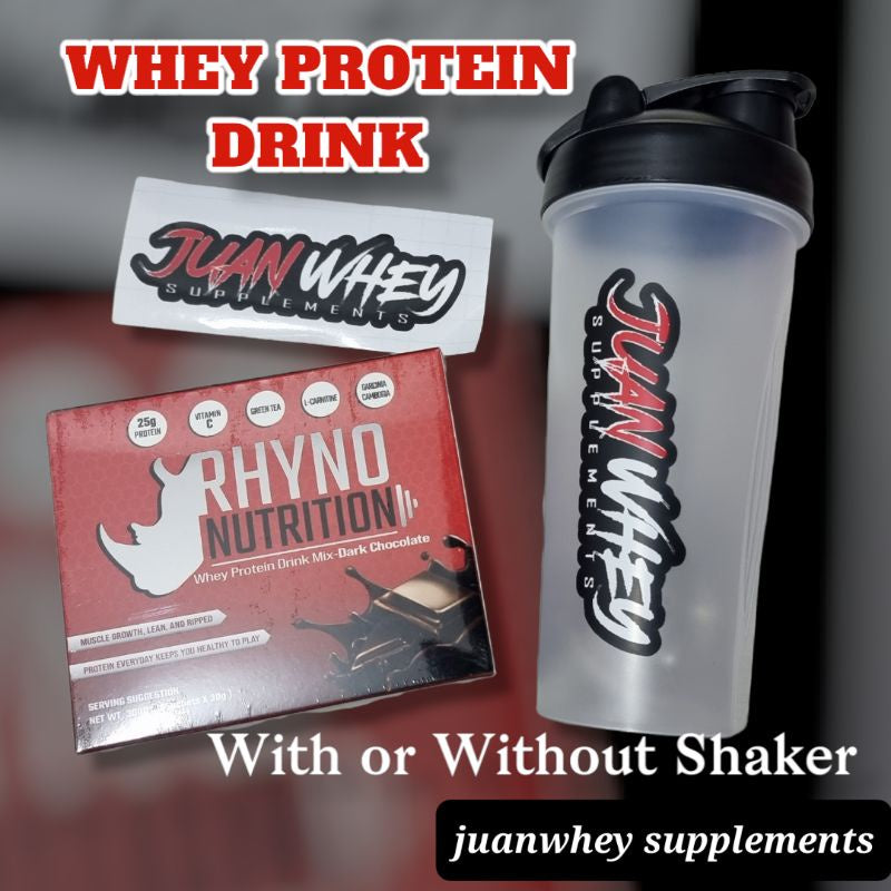 RHYNO NUTRITION WHEY PROTEIN DRINK | with or without SHAKER