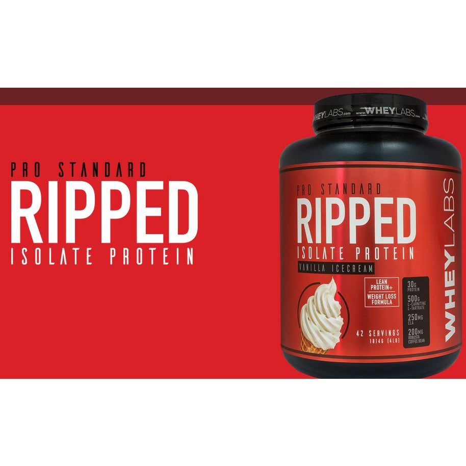 WHEYLABS PRO STANDARD RIPPED ISOLATE PROTEIN 1LB or 2LBS with or without SHAKER - WheyLabs + FREEBIE