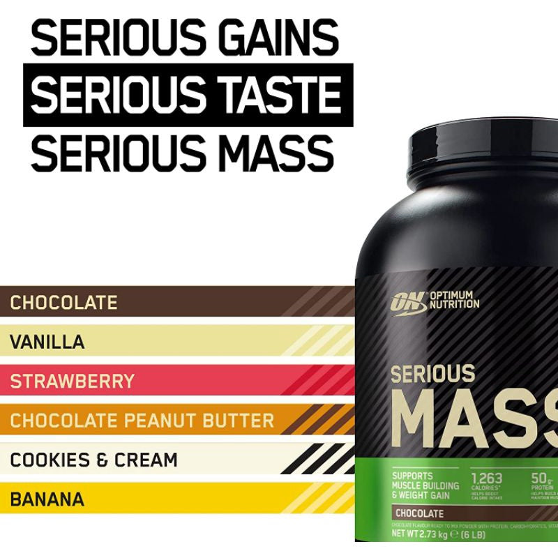 OPTIMUM NUTRITION SERIOUS MASS - MASS GAINER WHEY PROTEIN WEIGHT GAINER | 1 SCOOP 47g