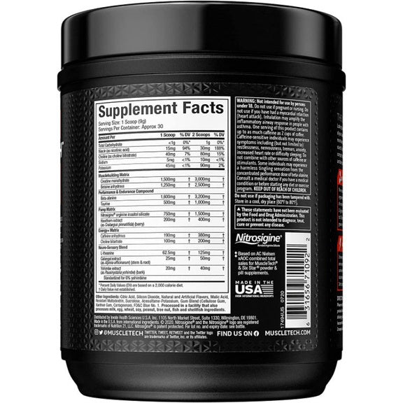 Muscletech Vapor X5 Pre-Workout 30 Servings