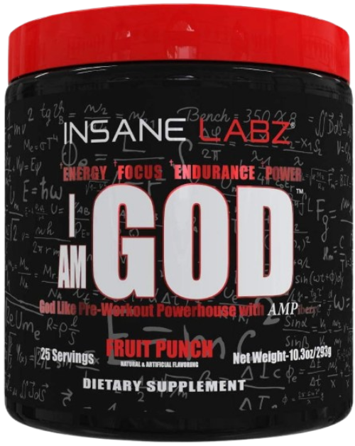 INSANE LABZ I Am God High Stimulant Pre-Workout Powder (25 Servings)