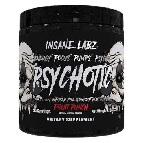 Insane Labz Psychotic Infused Pre-Workout Powerhouse (Black) 35servings