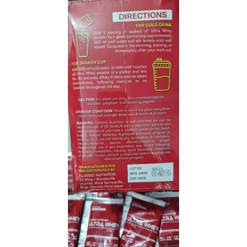 CLASSIC NUTRITION ULTRA WHEY 1 BOX 4LBS OR 60 SERVINGS