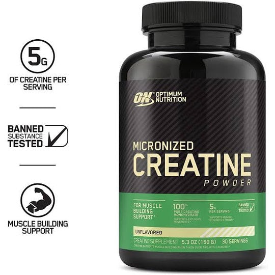 OPTIMUM NUTRITION MICRONIZED CREATINE POWDER (30/60/120 SERVINGS)