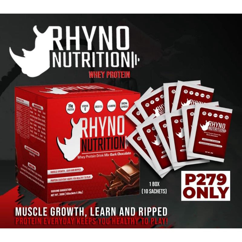 RHYNO NUTRITION WHEY PROTEIN DRINK | with or without SHAKER