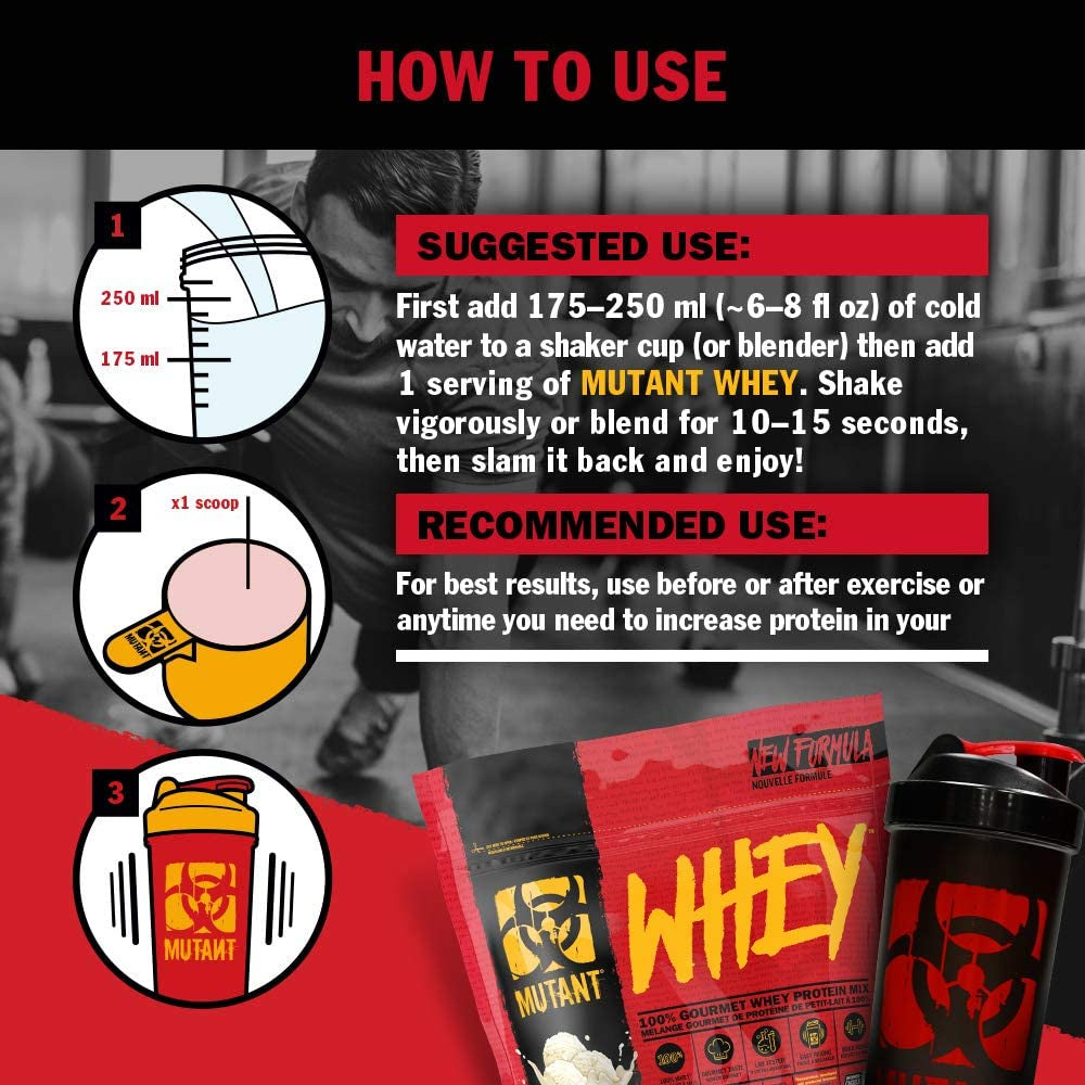 MUTANT WHEY PROTEIN 1LB/2LBS W/FREEBIES