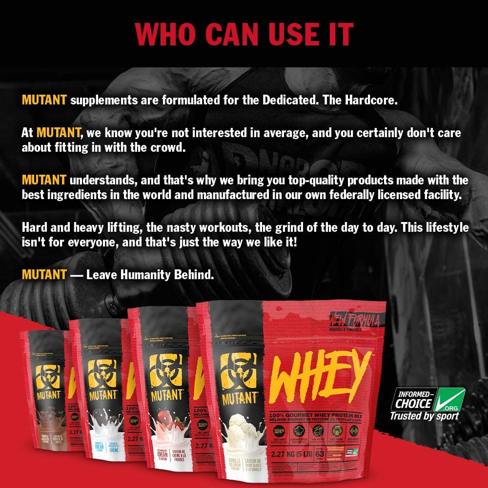 MUTANT WHEY PROTEIN 1LB/2LBS W/FREEBIES