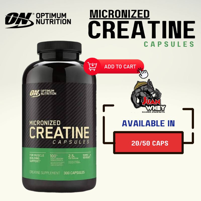 ON Creatine Capsules (20/50/100 CAPS)
