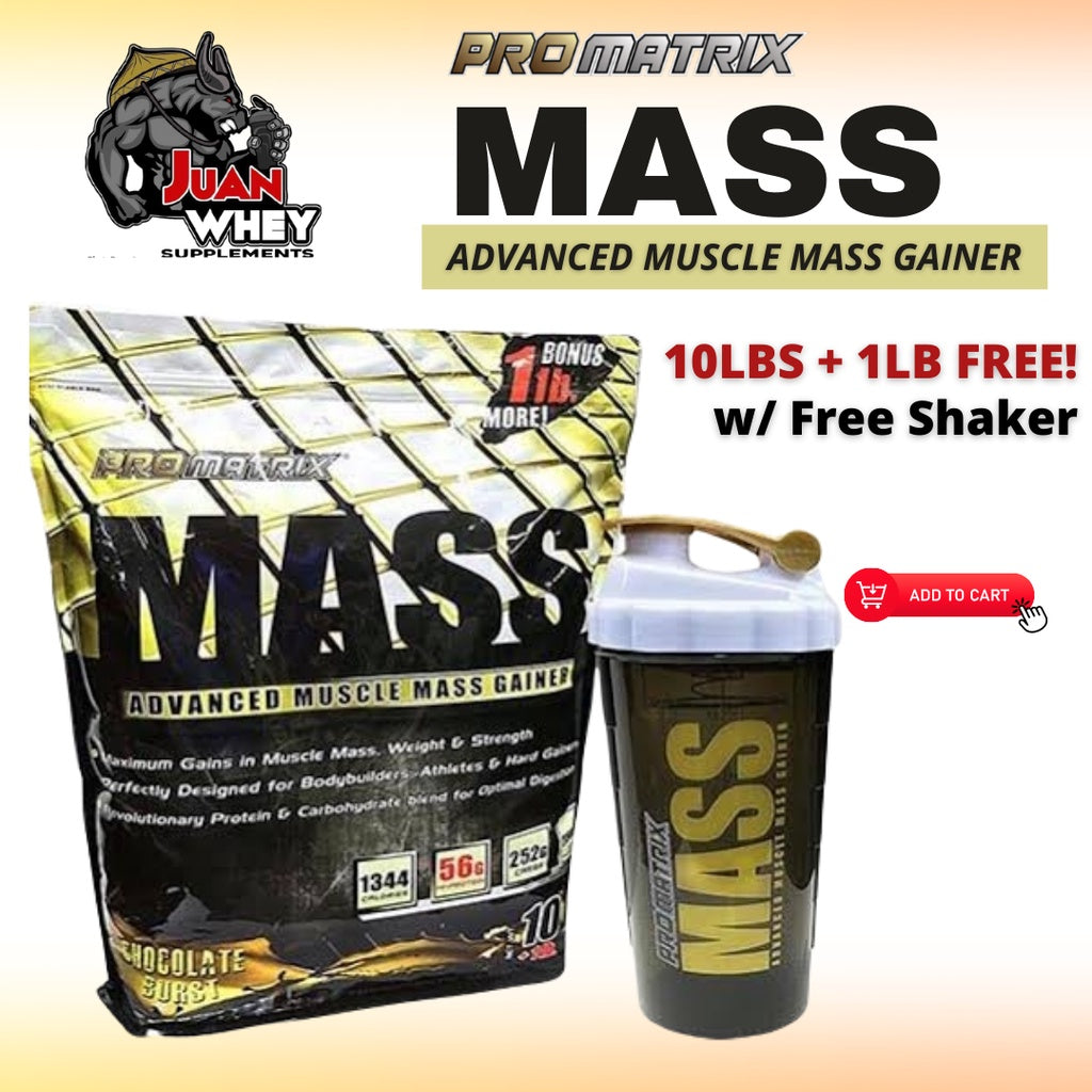 PROMATRIX MASS 11LBS or 6LBS with Free Shaker Chocolate Powder