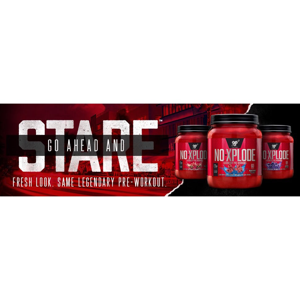 BSN N.O.-XPLODE Pre Workout Supplement with Creatine, Beta-Alanine, and Energy with FREE SHAKER