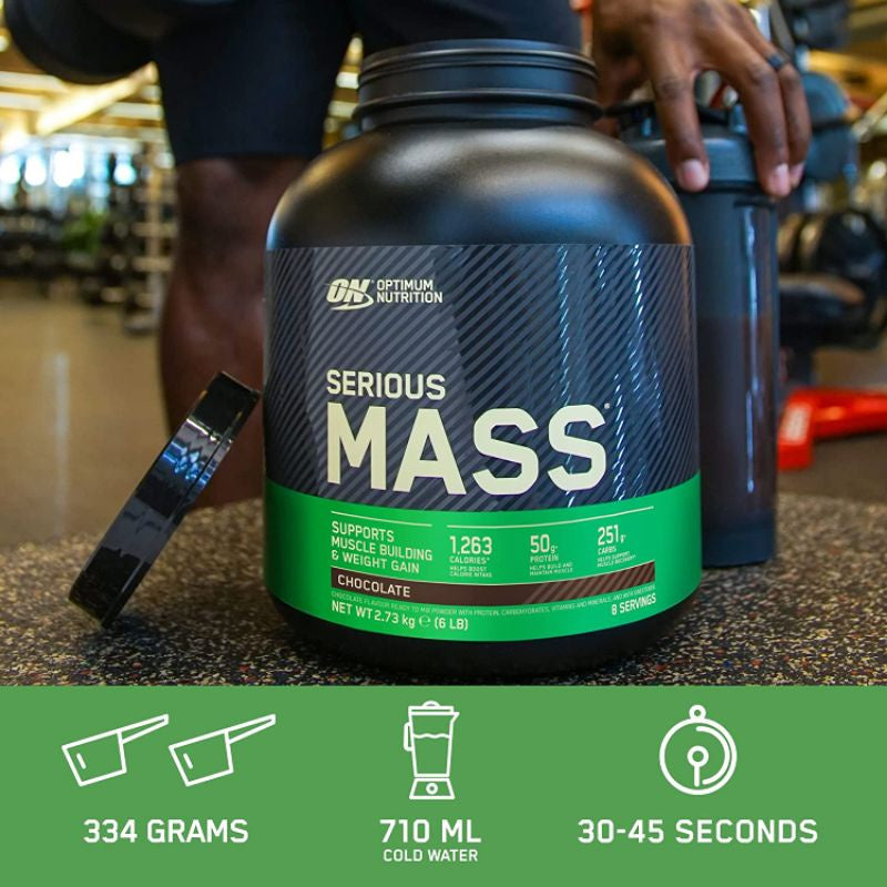 OPTIMUM NUTRITION SERIOUS MASS - MASS GAINER WHEY PROTEIN WEIGHT GAINER | 1 SCOOP 47g