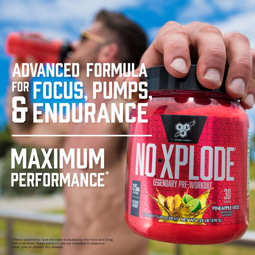 BSN N.O.-XPLODE Pre Workout Supplement with Creatine, Beta-Alanine, and Energy with FREE SHAKER
