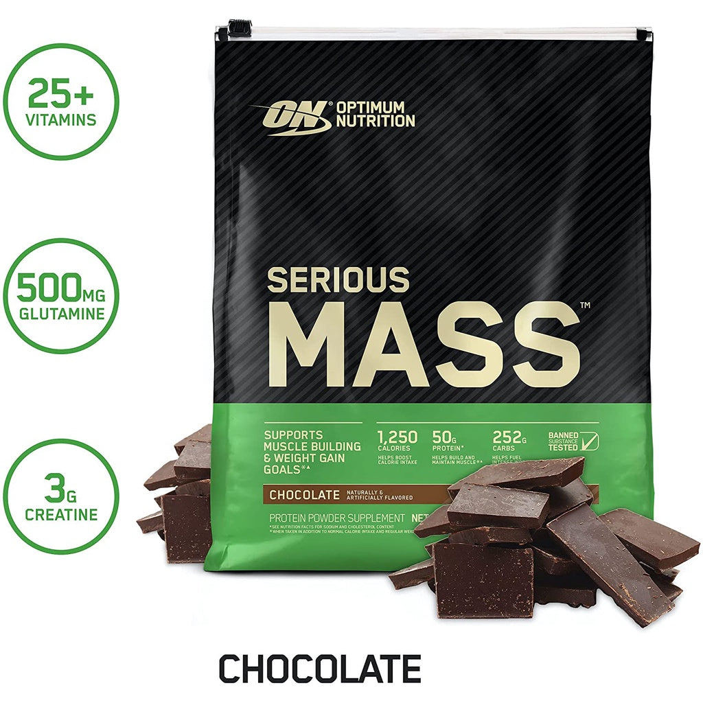 OPTIMUM NUTRITION SERIOUS MASS 12LBS plus FREEBIES