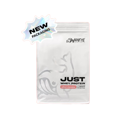 JUST WHEY PROTEIN 1LB - 15 Servings with Scooper and Stickers [by WHEYL NUTRITION]