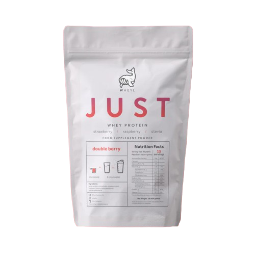 JUST WHEY PROTEIN 1LB - 15 Servings with Scooper and Stickers [by WHEYL NUTRITION]