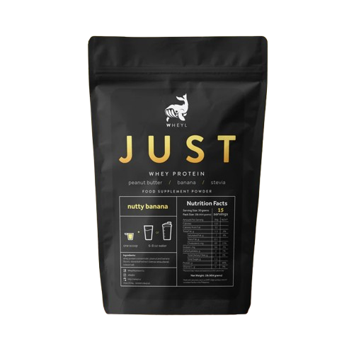JUST WHEY PROTEIN 1LB - 15 Servings with Scooper and Stickers [by WHEYL NUTRITION]