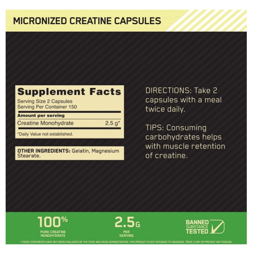 ON CREATINE CAPSULES (100 I 200 | 300 CAPS) SEALED BOTTLE