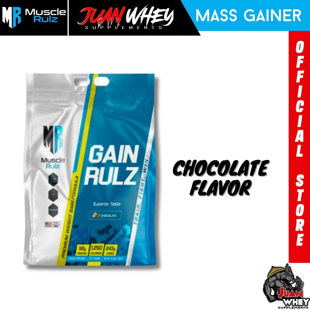 Muscle Rulz - Gain Rulz  Mass Gainer 1LB | 2LBS with or without Shaker + Freebies!