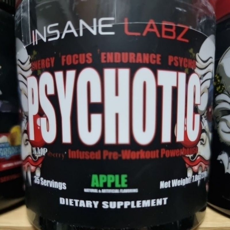 INSANE LABZ PSYCHOTIC PREWORKOUT 35 SERVINGS WITH FREEBIES