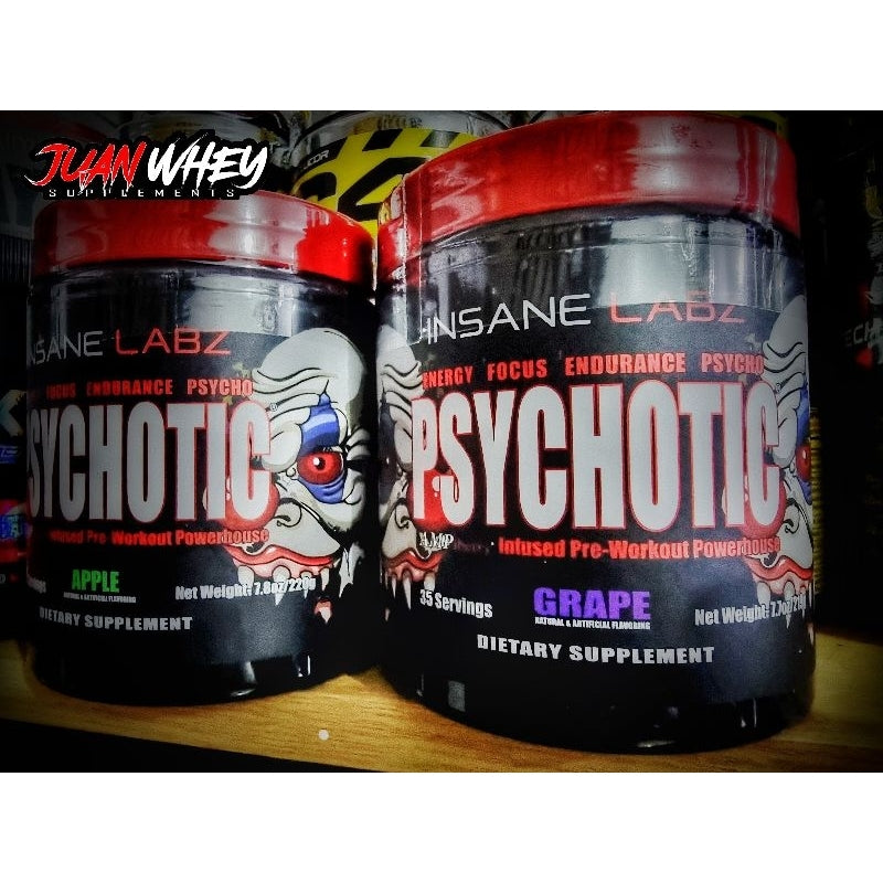 INSANE LABZ PSYCHOTIC PREWORKOUT 35 SERVINGS WITH FREEBIES