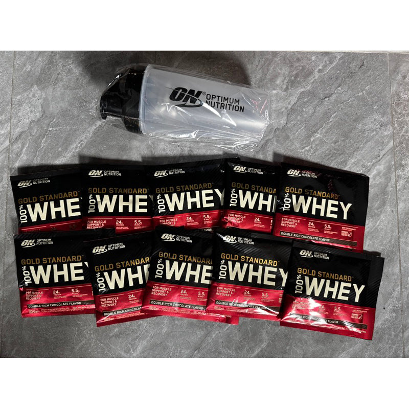 ON whey Pack chocolate with or withour shaker