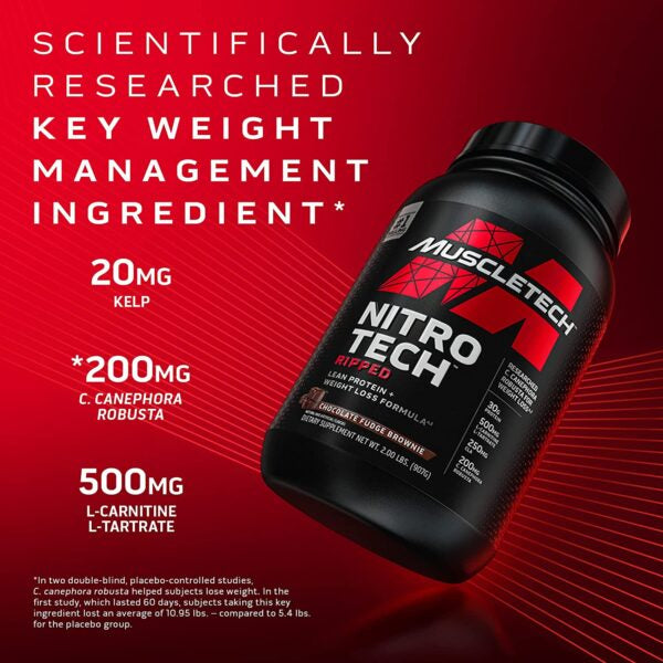 Muscletech Nitrotech Ripped Lean protein + Weight loss 4LBS