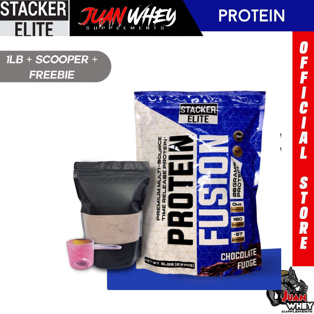 Whey Protein Fusion - 1LB | 2LBS with Freebies Stacker Elite