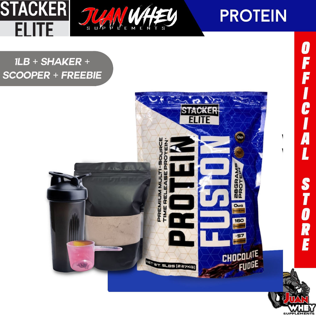 Whey Protein Fusion - 1LB | 2LBS with Freebies Stacker Elite