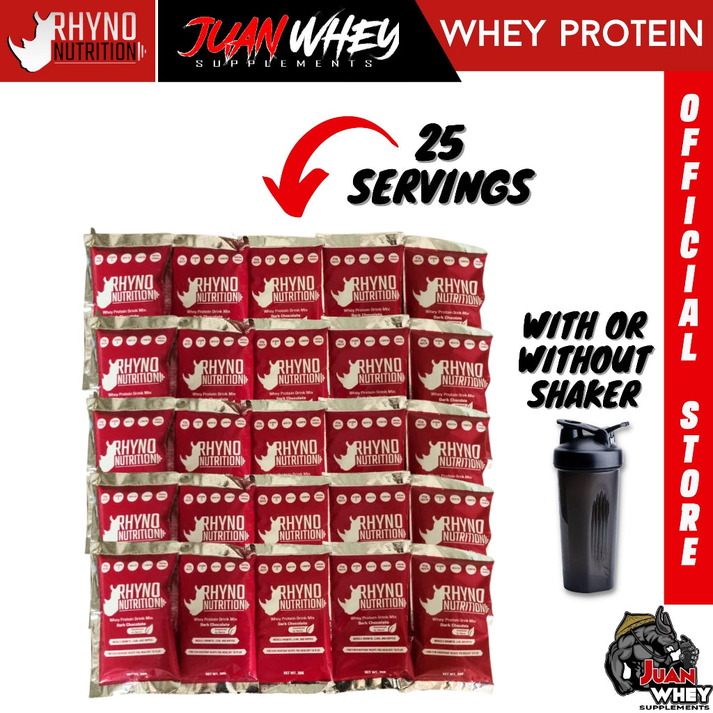 Rhyno Nutrition Whey Protein 15s | 20s | 25s | 30s - Dark Chocolate