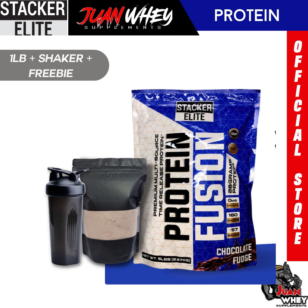 Whey Protein Fusion - 1LB | 2LBS with Freebies Stacker Elite