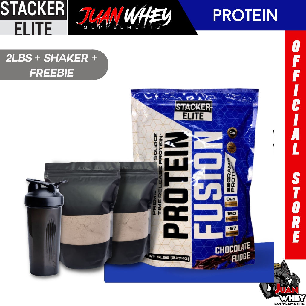 Whey Protein Fusion - 1LB | 2LBS with Freebies Stacker Elite