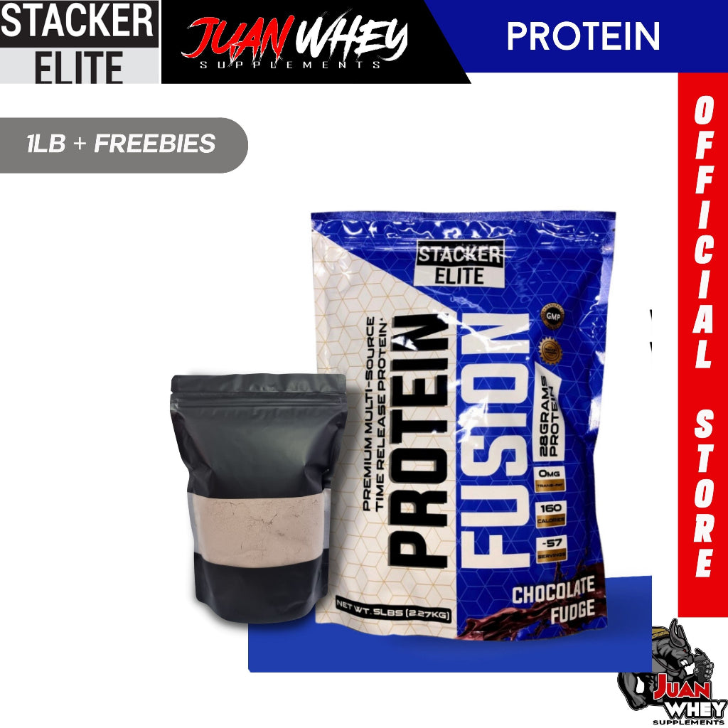 Whey Protein Fusion - 1LB | 2LBS with Freebies Stacker Elite