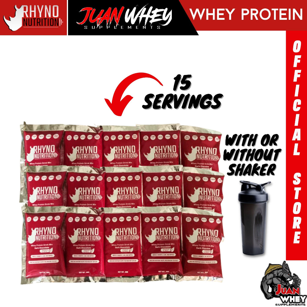 Rhyno Nutrition Whey Protein 15s | 20s | 25s | 30s - Dark Chocolate