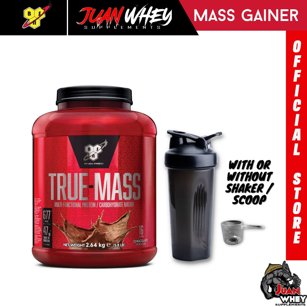 BSN TRUE MASS WEIGHT GAINER, MUSCLE MASS GAINER PROTEIN CHOCOLATE MILKSHAKE POWDER (1LB/2LBS)