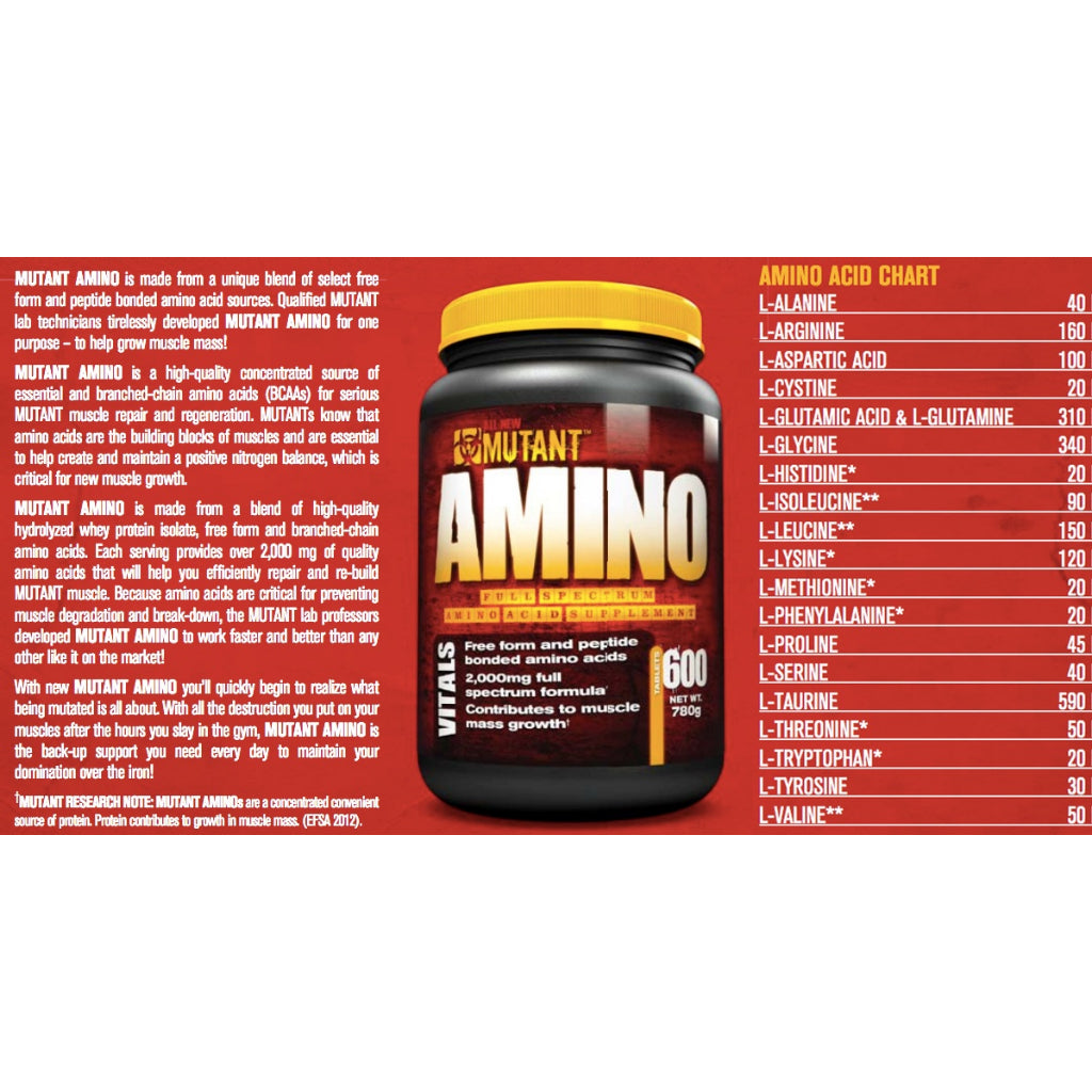 MUTANT AMINO BUDGET PACK WITH FREEBIES! (20S | 50S | 100S)