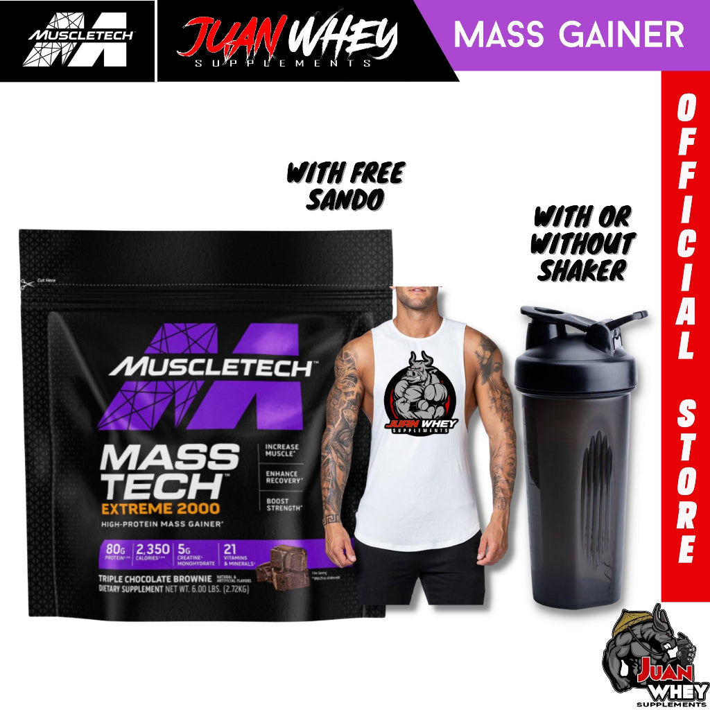 Muscletech Mass Tech Masstech Extreme 2000 6lbs - Ultimate 100% Whey Protein Mass Gainer Powder