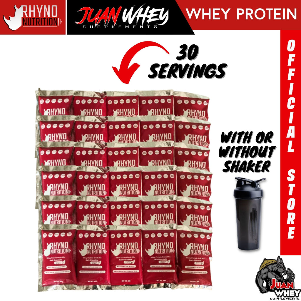 Rhyno Nutrition Whey Protein 15s | 20s | 25s | 30s - Dark Chocolate