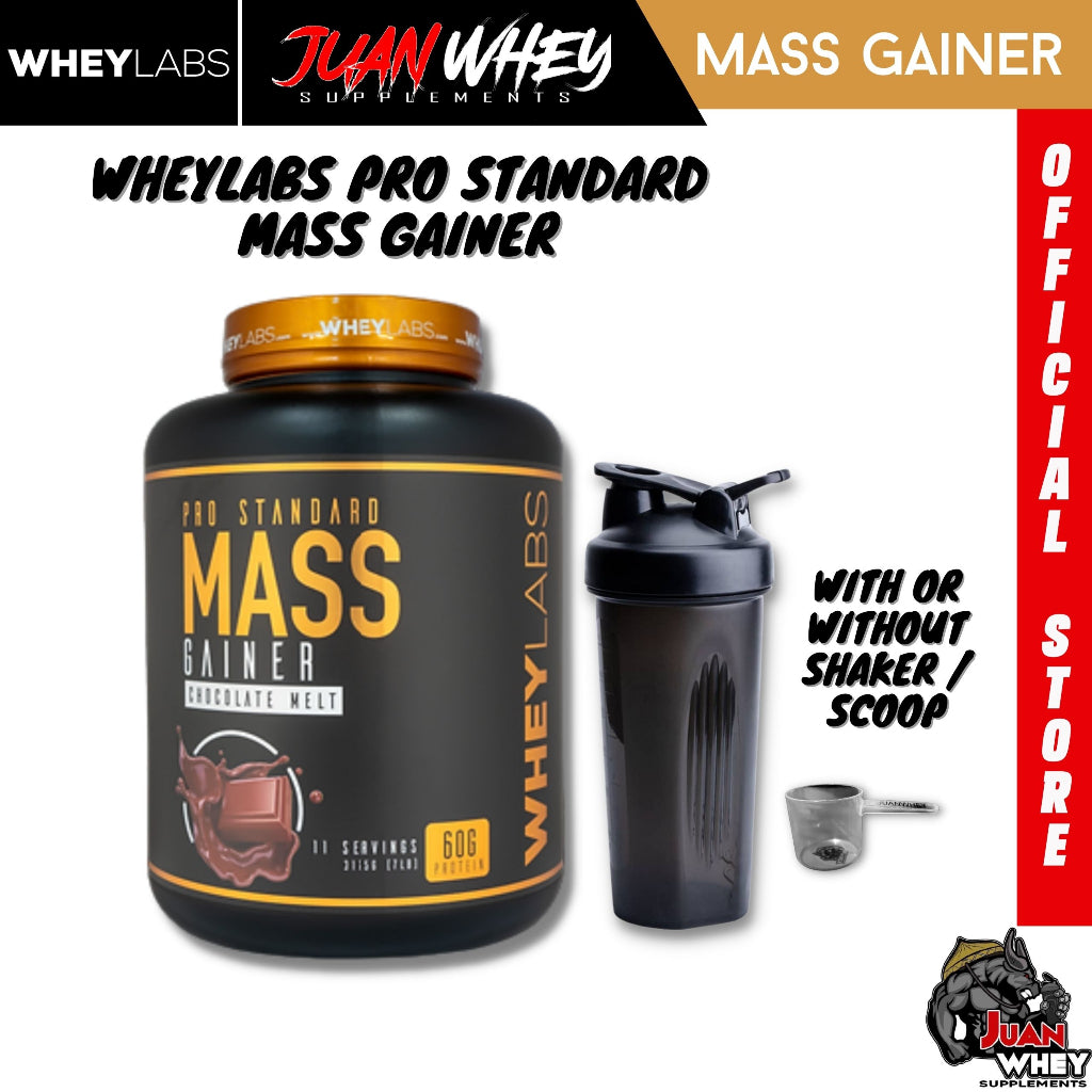 WHEYLABS PRO STANDARD MASS GAINER 1LBS or 2LBS (with FREEBIES) with or without SHAKER - WheyLabs